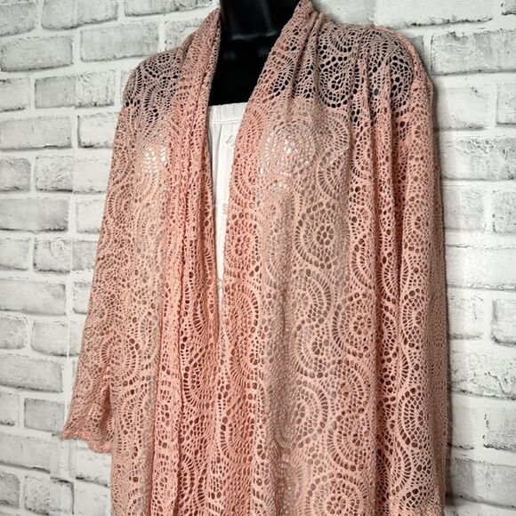 Ruby Rd Peachy Lace Cardigan Jacket Size XL - Picture 3 of 5